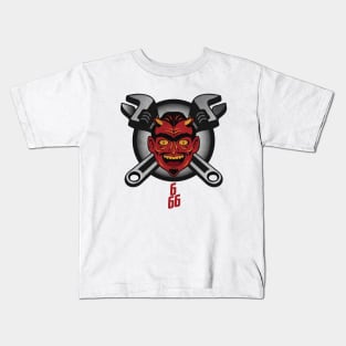 Vintage Mechanic Devil Kids T-Shirt